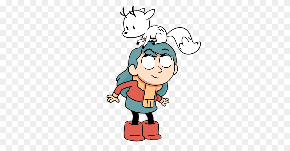 Hilda With Pet Twigs On Head, Cartoon, Baby, Face, Person Free Png