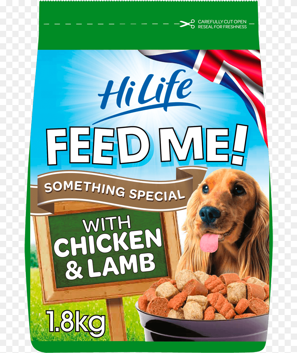 Hilife Feed Me Something Special With Chicken Amp Lamb Dog Food, Advertisement, Animal, Canine, Mammal Png Image
