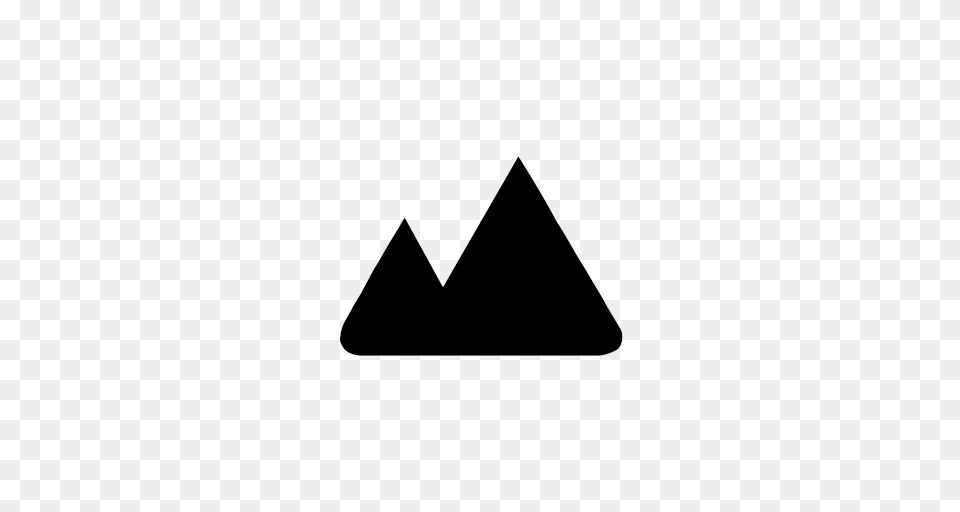 Hill Landscape Mountains Icon With And Vector Format, Gray Free Png