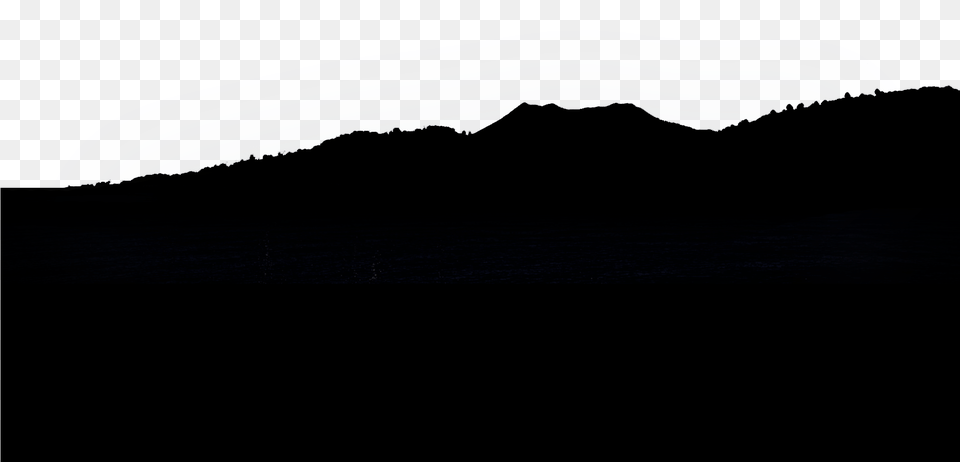 Hill Silhouette At Getdrawings Hill Silhouette, Nature, Night, Outdoors, Sky Free Png Download