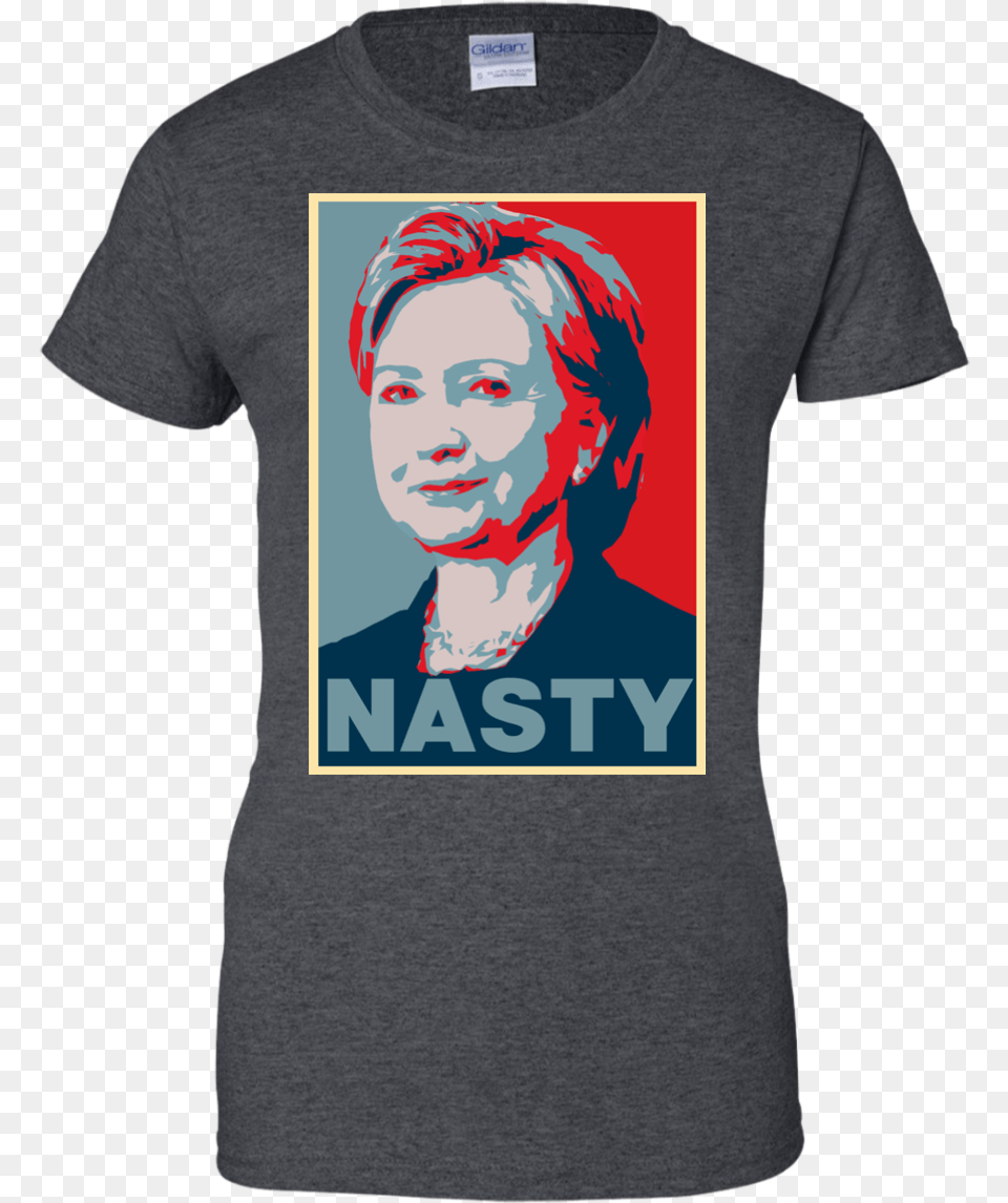 Hillary Clinton A Nasty Woman Vote Nasty In Quotes T Shirt One Peace, Clothing, T-shirt, Adult, Female Png Image