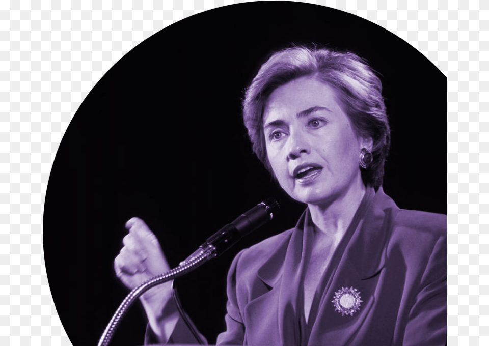 Hillary Clinton Amp The Dream Of The Nineties Hillary Clinton, Microphone, Person, Photography, Head Png Image