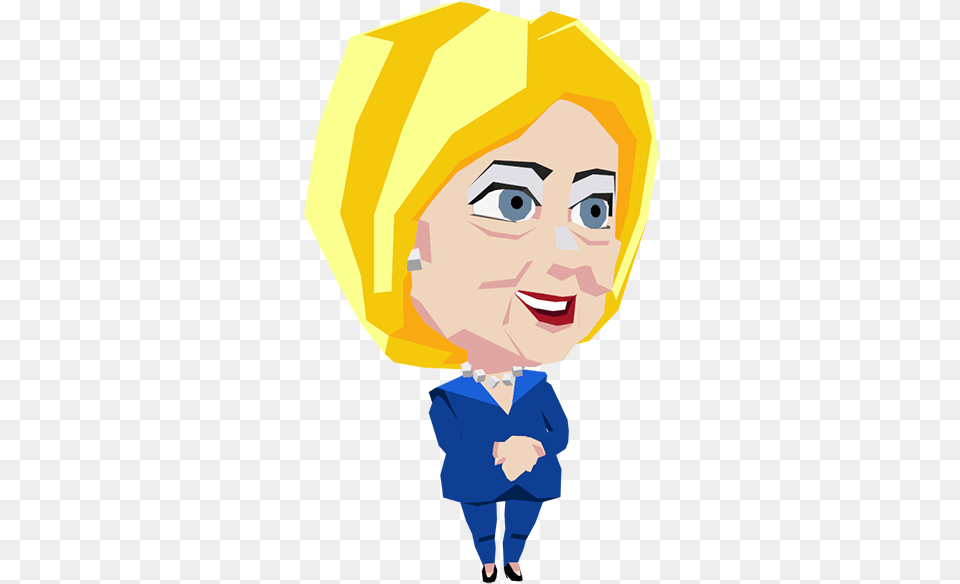 Hillary Clinton Caricature Cartoon, Clothing, Coat, Baby, Person Png Image