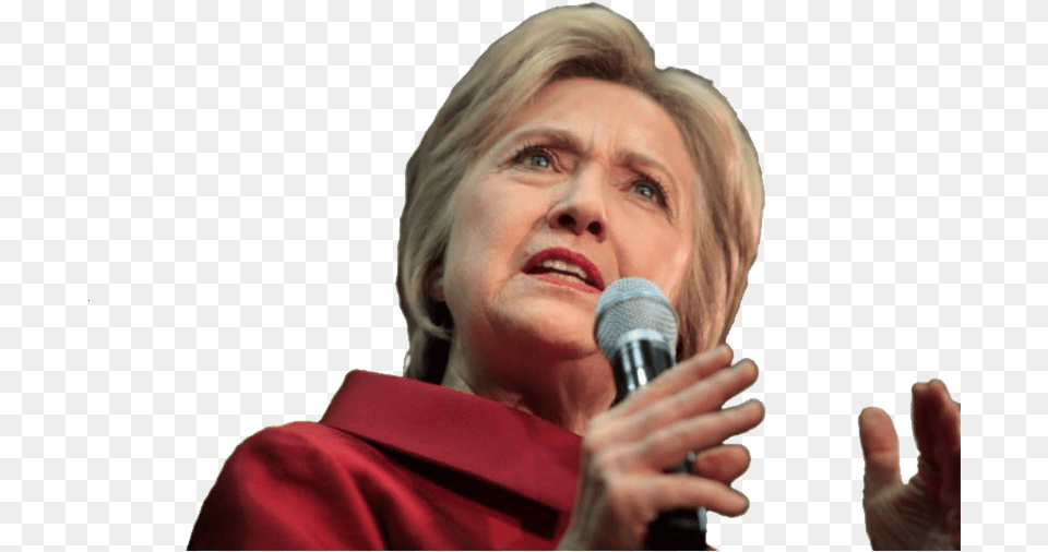 Hillary Clinton Confused Hillary, Adult, Person, People, Microphone Free Png Download