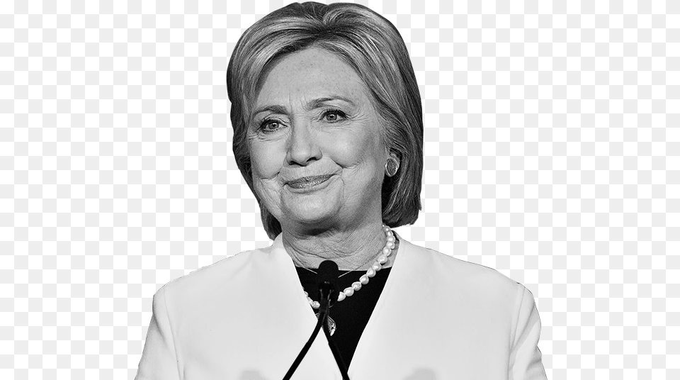 Hillary Clinton Hillary Clinton Black And White, Woman, Portrait, Photography, Person Png Image