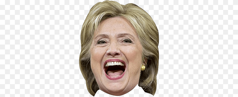 Hillary Clinton Hillary Clinton Mask By Rapmasks 15 X 10 Waterproof, Adult, Person, Head, Female Free Transparent Png