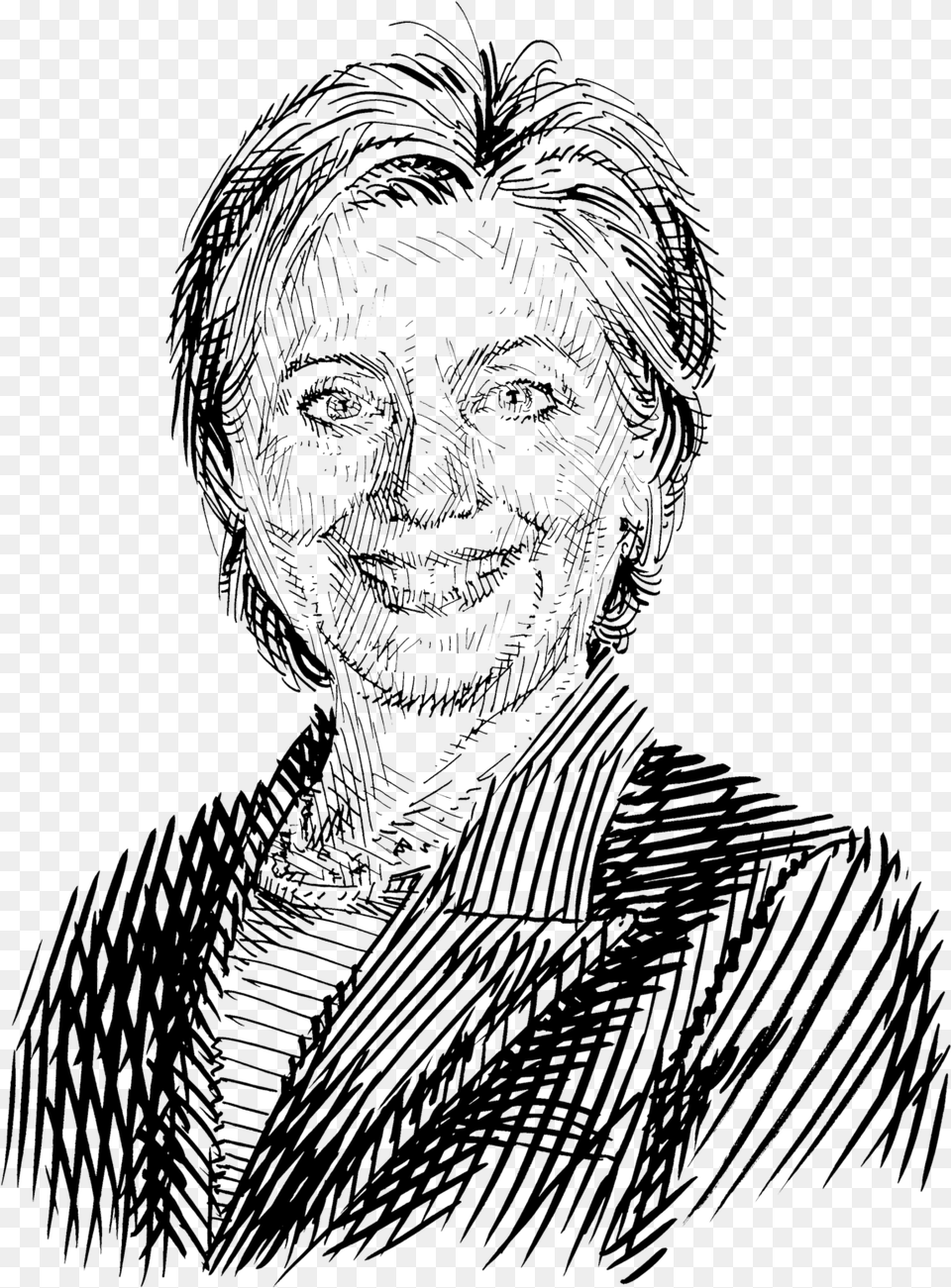 Hillary Clinton Line Art, Drawing, Adult, Person, Man Free Png