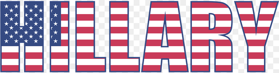 Hillary Clinton Presidential President Elect Name With American Flag, American Flag Png