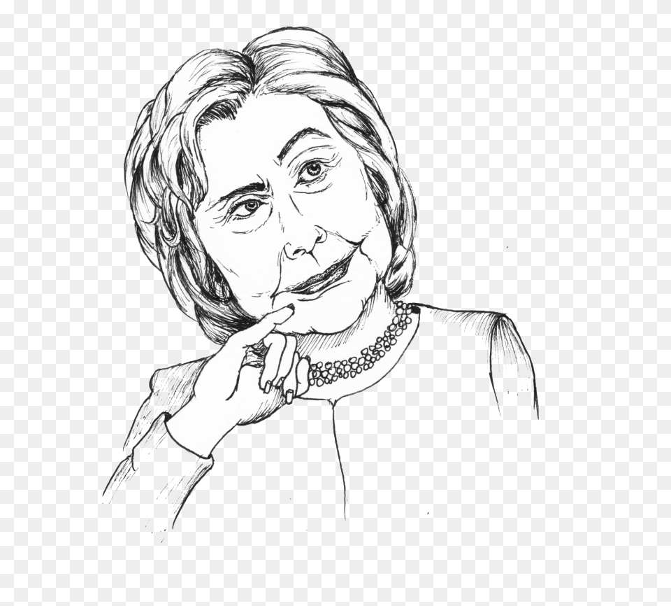 Hillary Face, Adult, Art, Drawing, Male Free Png Download