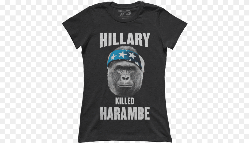 Hillary Killed Harambe Call The Queen Idgaf, Clothing, T-shirt, Adult, Male Png