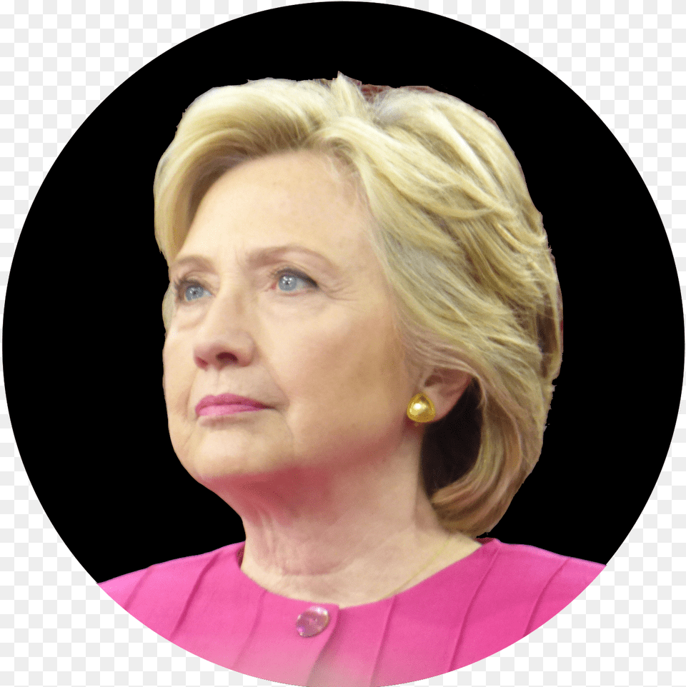 Hillary Rodham Clinton Circle Black Background Hillary Clinton Circular, Accessories, Portrait, Photography, Person Free Png Download