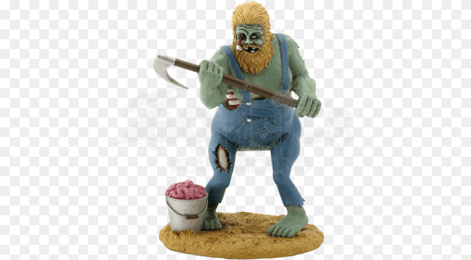 Hillbilly Harvest Zombie Statue Ytc Summit 8307 Zombie Hillbilly C, Figurine, Person, Clothing, Costume Png Image