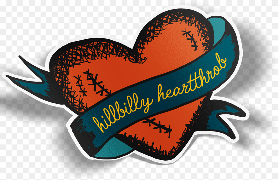 Hillbilly Heartthrob Sticker Illustration, Animal, Fish, Sea Life, Shark Png Image