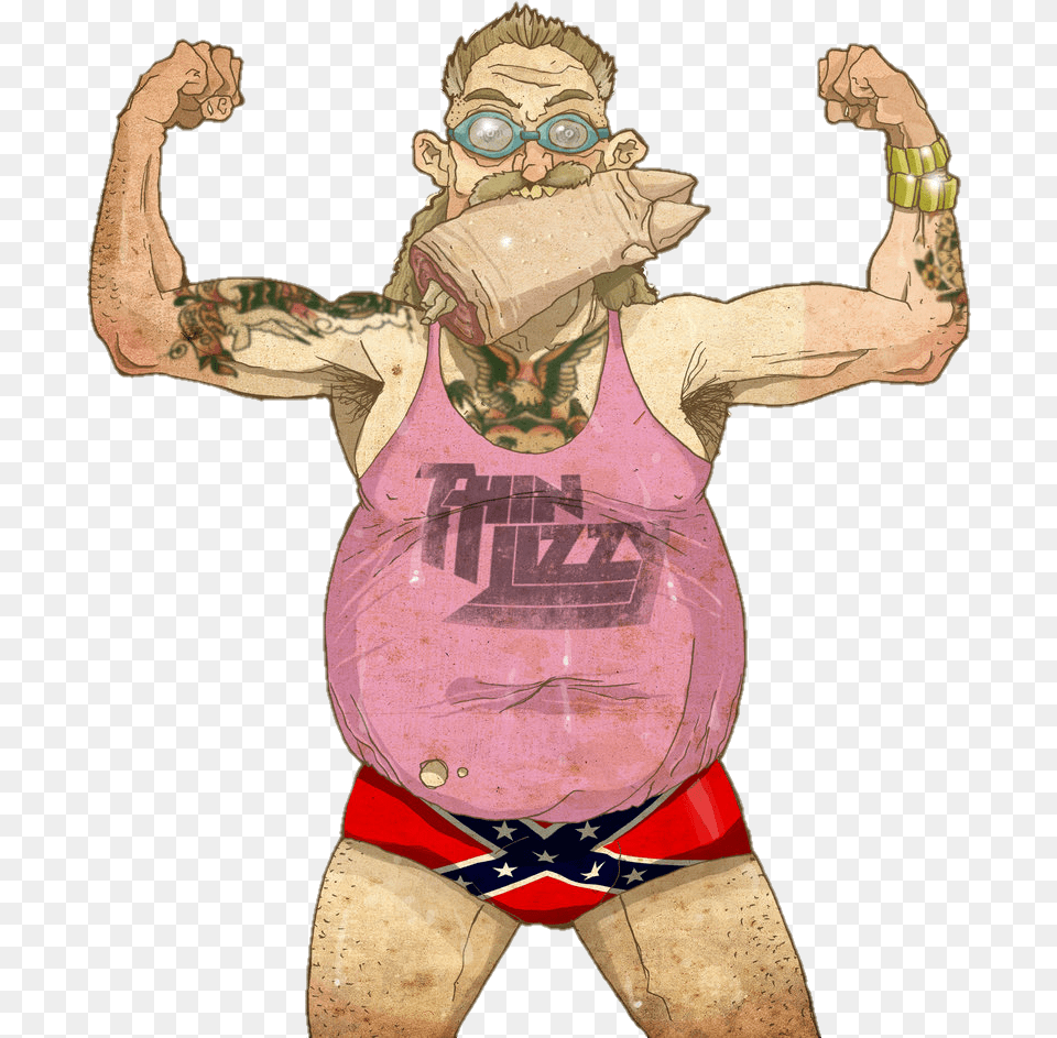 Hillbilly Redneck Hunting Hunters Inbred Loser Illustration, Tattoo, Skin, Person, Adult Free Transparent Png