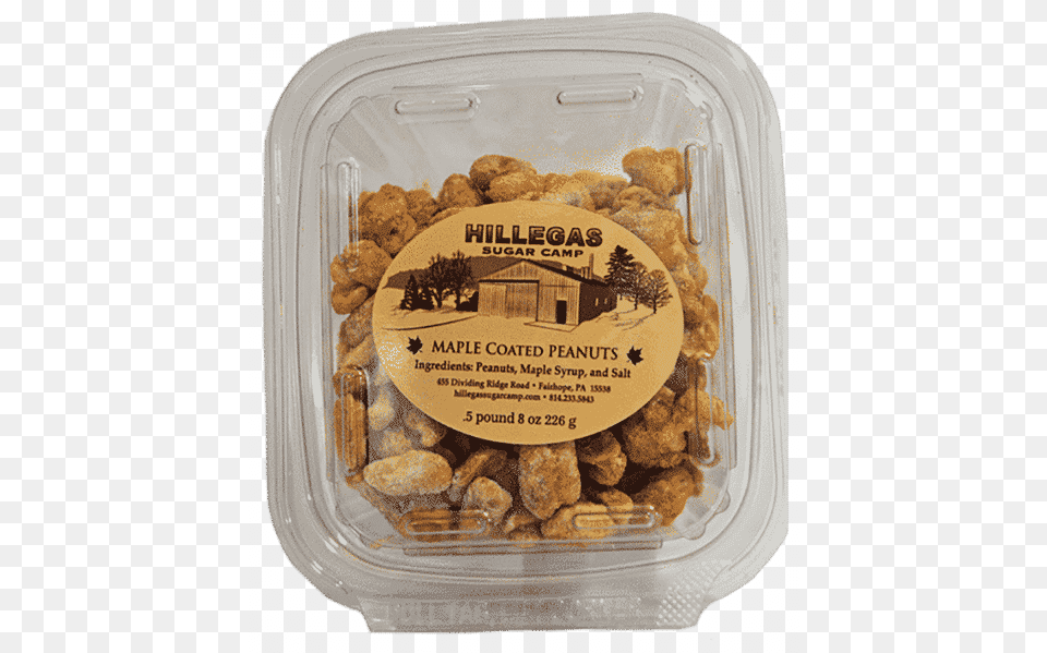 Hillegas Sugar Camp Maple Coated Peanuts Half Pound Walnut, Food, Nut, Plant, Produce Png