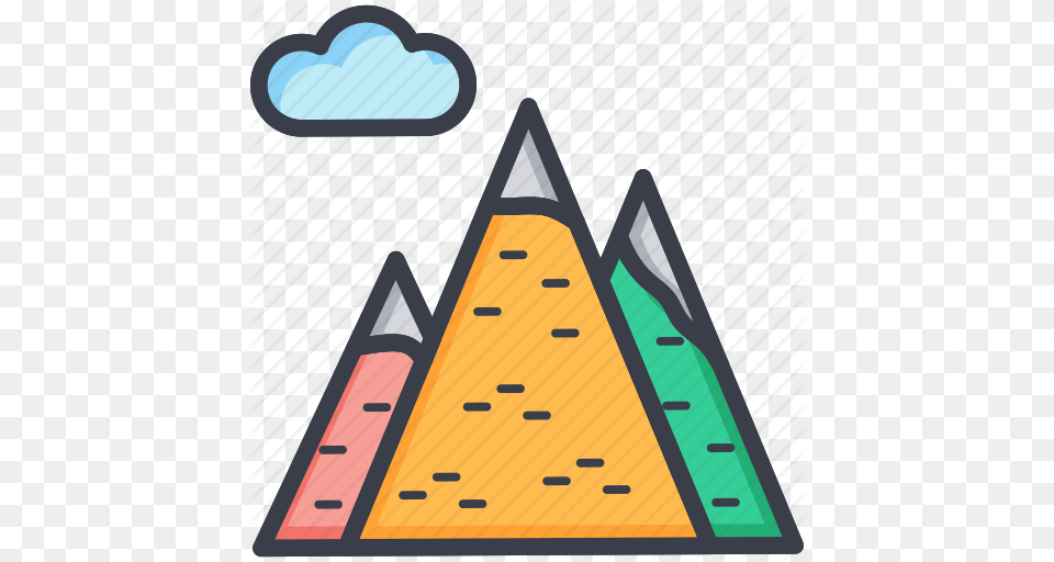 Hills Mountains Nature Snowy Mountains Triangle Shape Icon, Architecture, Building, Spire, Tower Free Png