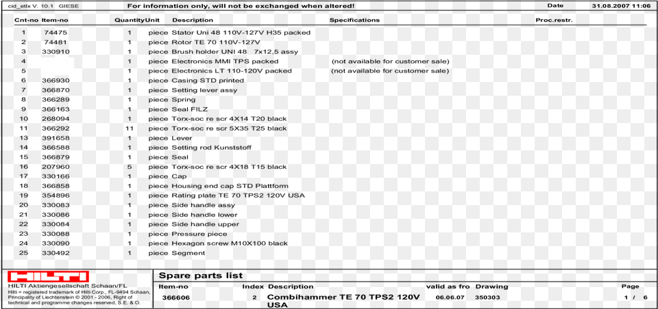 Hilti Te 22 Service Manual Png Image