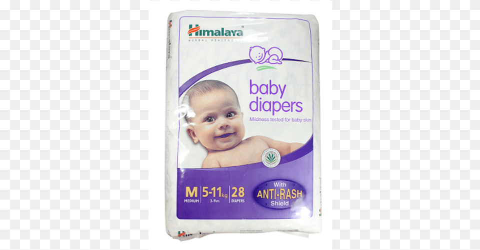Himalaya Baby Diapers Medium 28 Pieces Himalaya Baby Diapers Medium, Person, Diaper, Head Free Png