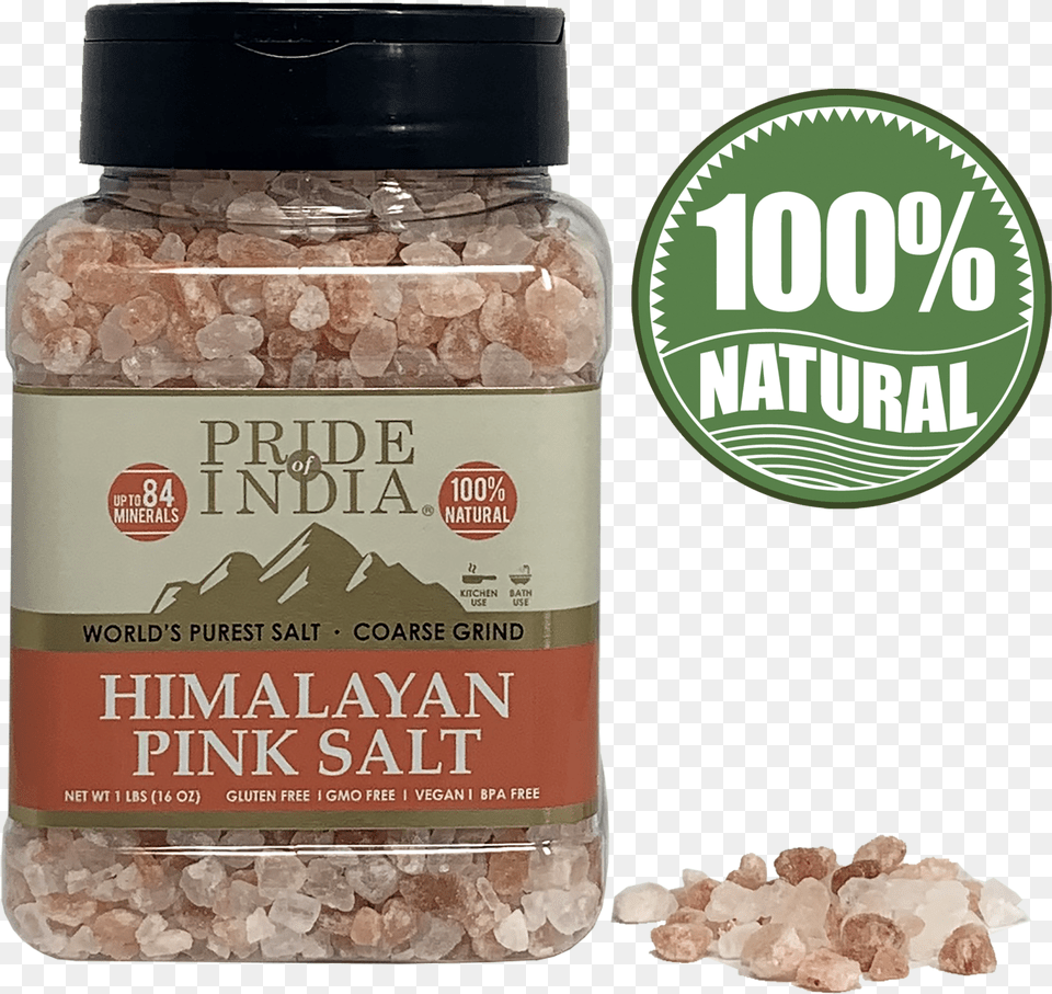 Himalayan Pink Rock Salt Indian Himalayan Pink Salt, Jar, Bottle, Cosmetics, Perfume Free Transparent Png