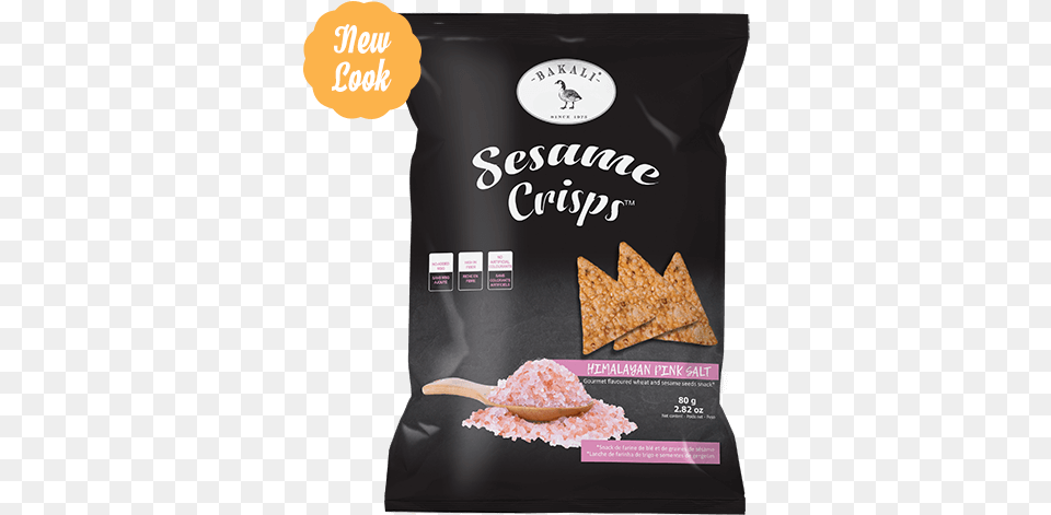 Himalayan Pink Salt Sesame Chips Sesame Chips, Bread, Food, Snack, Cracker Png Image