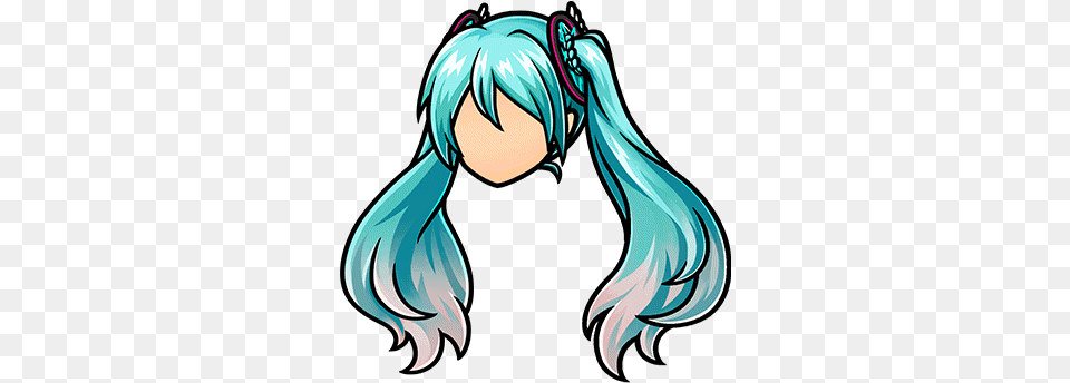 Hime Cut Cutpng Images Hatsune Miku Anime Hair, Book, Comics, Publication, Adult Free Png Download