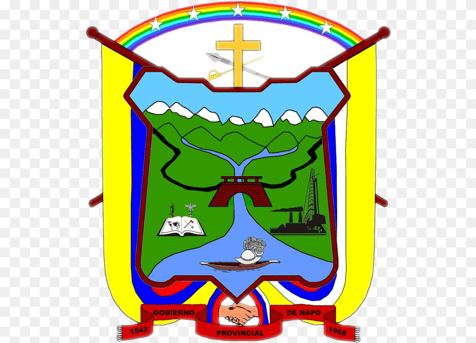 Himno A La Provincia De Napo Napo Escudo, Cross, Symbol, Altar, Architecture Png Image