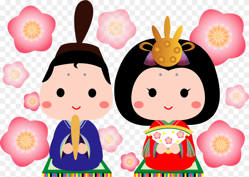 Hinamatsuri Girls Day Clipart, People, Person, Flower, Plant Free Png
