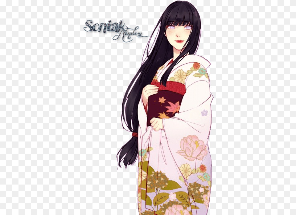 Hinata In A By Hinata Hyuga Con Kimono, Formal Wear, Gown, Publication, Robe Free Transparent Png