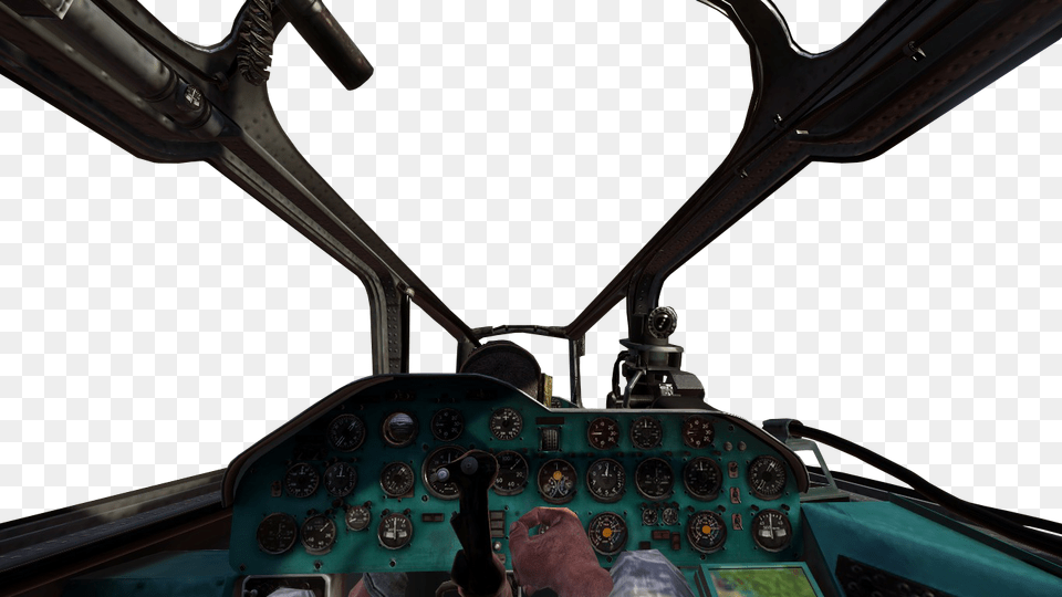 Hind Cockpit Bo Spaceship Cockpit Transparent, Aircraft, Transportation, Vehicle, Airplane Free Png