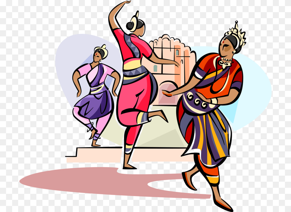 Hindu Dancers Indian Cartoon Vector, Person, Leisure Activities, Dancing, Adult Png Image