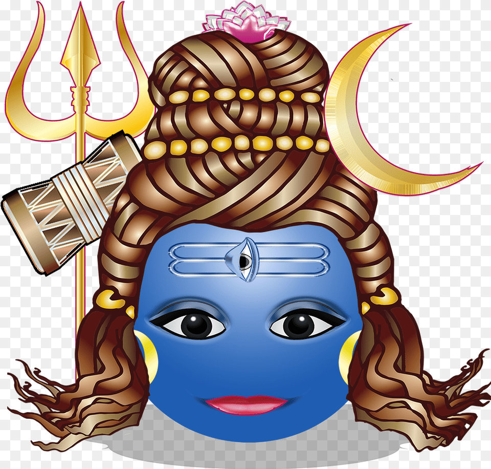 Hindu God Emoticon Series Shiva, Baby, Person, Face, Head Png