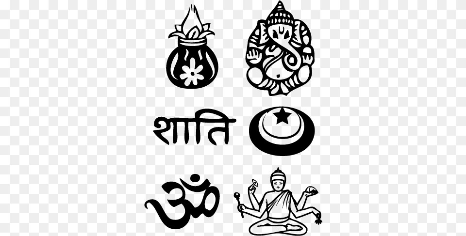 Hindu Symbols Decals Coque Samsung Galaxy S3 Becool Npal Ganesha, Gray Png