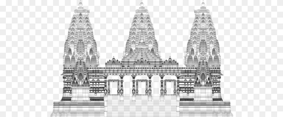 Hindu Temple, Gray Png