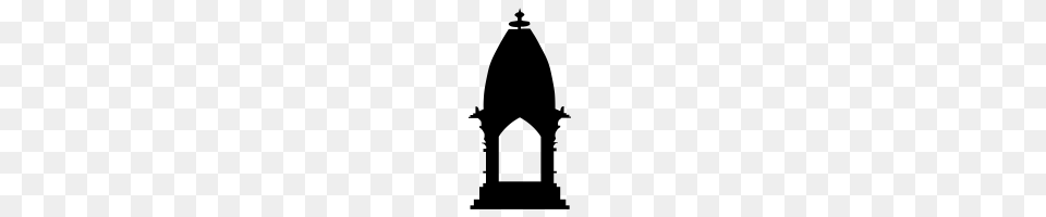 Hindu Temple Icons Noun Project, Gray Free Png