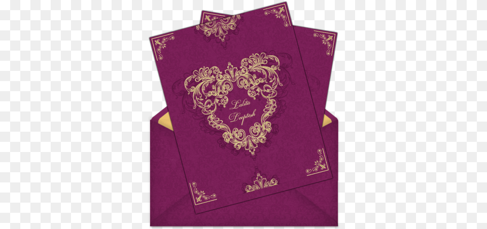 Hindu Wedding Cards Design Samples Letter Style Email Wedding Invitation, Purple, Envelope, Greeting Card, Mail Free Png