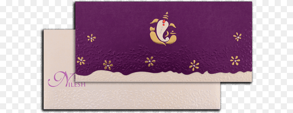 Hindu Wedding Cards Wallet, Envelope, Greeting Card, Mail, Purple Png Image