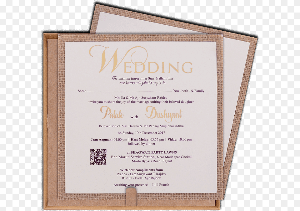 Hindu Wedding Cards Wood, Text, Diploma, Document, Qr Code Free Transparent Png