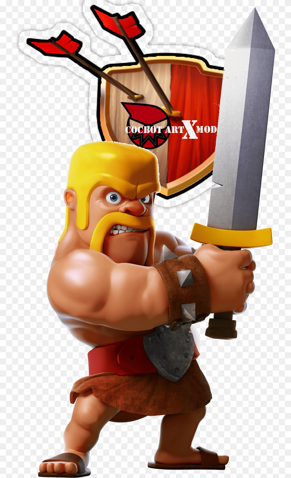 Hinh Nen Clash Of Clans, Baby, Person, Sword, Weapon Free Png Download