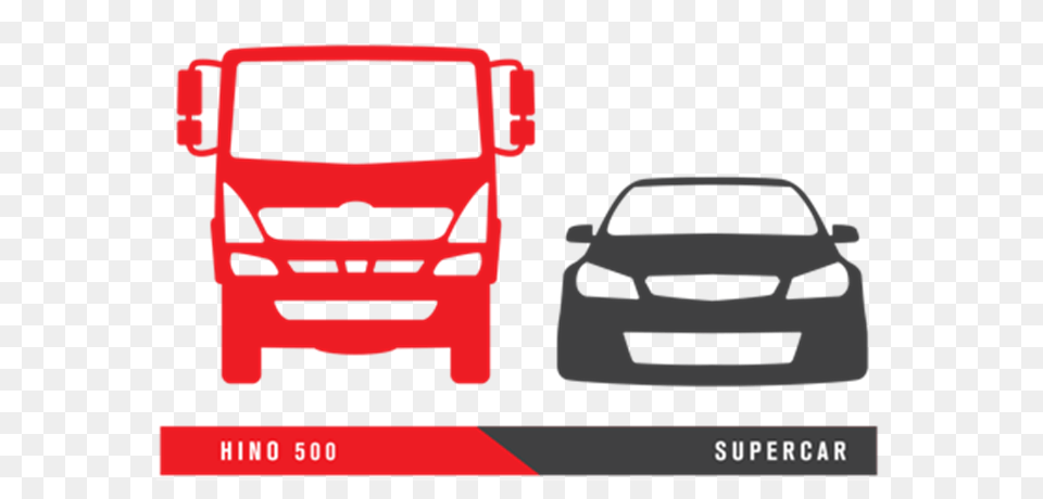 Hino Goes Head To Head With A Supercar, Car, License Plate, Transportation, Vehicle Png