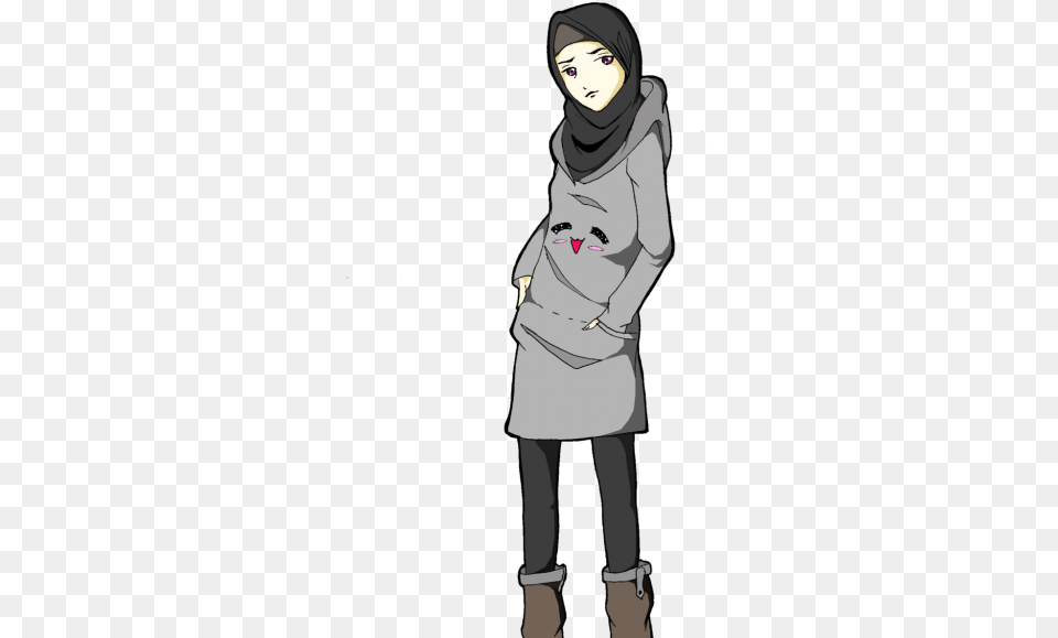 Hip Hijab Drawing From The Collection Hipsterhijab Girl Draw, Sleeve, Clothing, Long Sleeve, Adult Free Transparent Png