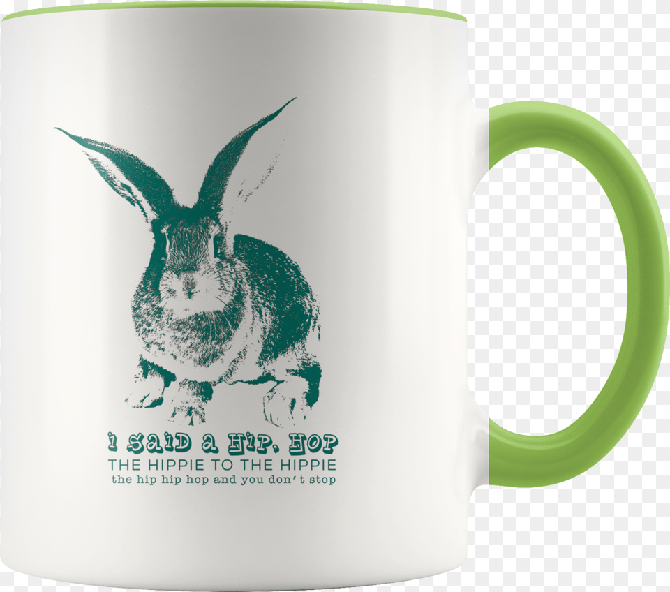 Hip Hop Bunny Mug, Cup, Animal, Antelope, Mammal Png Image