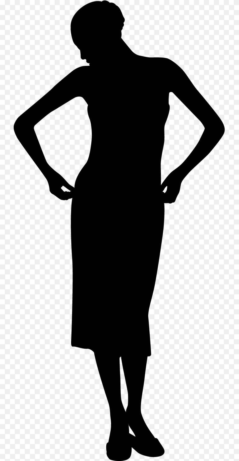 Hip Hop Dance Silhouette Clip Art Hip Hop Female Dance Silhouette, Gray Free Png