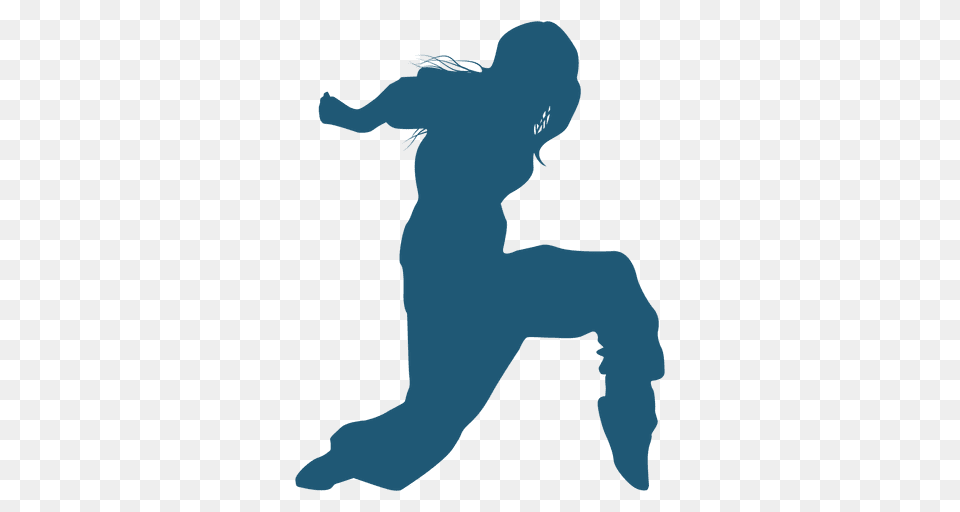 Hip Hop Dancer Woman Knee Drop Silhouette, Person, Martial Arts, Sport Free Png