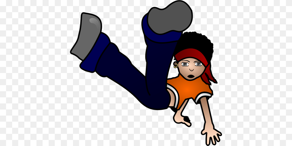 Hip Hop Kid Doing A Breakdance Vector Image, People, Person, Baby, Face Png