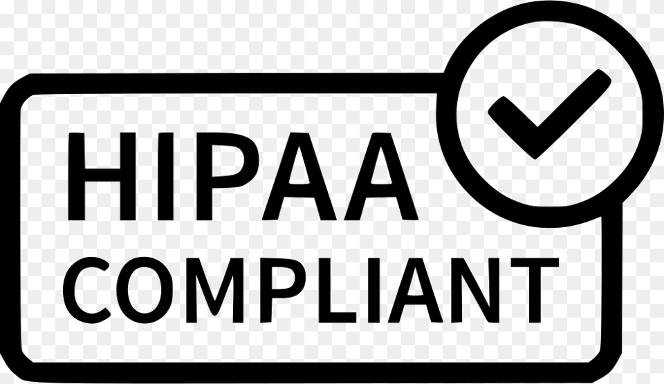Hipaa Compliant Bw Icon Download, Sign, Symbol Png Image
