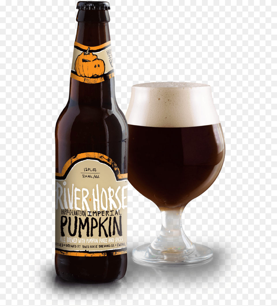 Hipp O Lantern Imperial Pumpkin Ale Hipp O Lantern River Horse Brewing Co, Alcohol, Beer, Beverage, Bottle Free Png