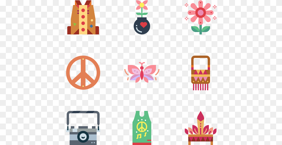 Hippie And Peace, Accessories, Bag, Handbag Free Transparent Png
