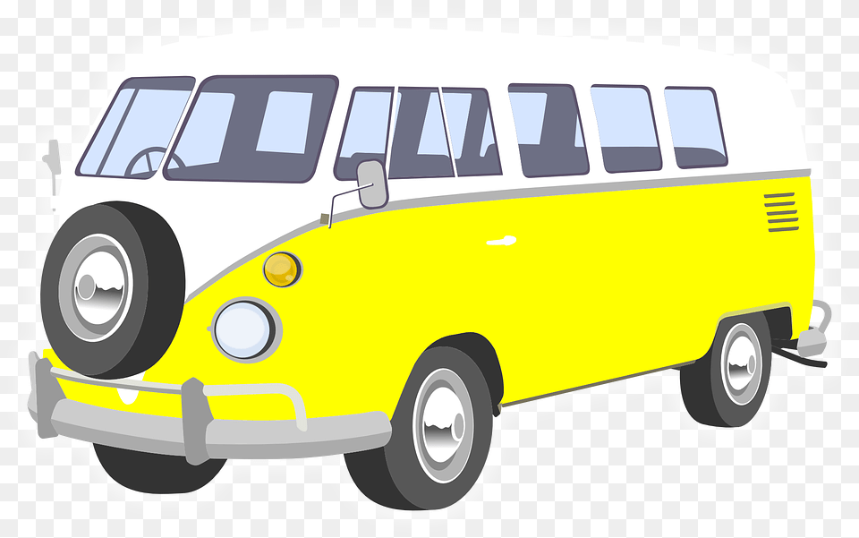 Hippie Bus Black And White Download Kombi Van Clipart, Caravan, Transportation, Vehicle, Minibus Free Transparent Png