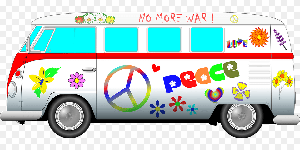 Hippie Bus Clip Art, Caravan, Vehicle, Transportation, Van Free Png Download