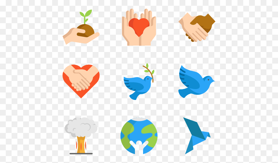 Hippie Icon Packs, Animal, Bird, Body Part, Hand Free Png Download